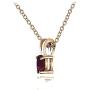 Ice Gems Yellow Gold Flashed Sterling Silver Genuine, Created and Simulated 6x4mm Oval Solitaire Necklace