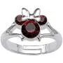 Disney Minnie Mouse Girls Jewelry, Silver Plated Crystal Head Ring, Size 4 Disney Minnie Mouse Girls Jewelry, Silver Plated Crystal Head Ring, Size 4