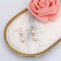 Large Pearl Necklace Costume Jewelry Sets for Women,Twist Multi-strand Pearl Statement Necklace Earrings Set for Women