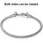 Angemiel 925 Sterling Silver Snake Chain Bracelet for European Bracelets Charms Bead Angemiel 925 Sterling Silver Snake Chain Bracelet for European Bracelets Charms Bead