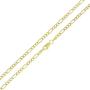 PORI JEWELERS 10K Gold 2MM, 2.3MM, 3MM, 3.5MM, 5.5MM, 7MM, 8MM Figaro 3+1 Link Chain Necklace or Bracelet - Yellow, White or Rose Gold - 7''-30''