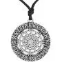 My Shape Nordic Runes Talisman Necklace Sun Wheel Pendant Necklace Pagan Amulet Jewelry Gift (Silver)