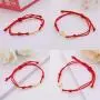 LIKGREAT Christian Cross Charm Handmade Braided Wax Cords Bracelet for Women