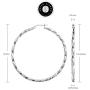 SolidSilver - Sterling Silver 2mm Click Top Hoop Earrings Polished Tight Twist Design Sizes 15 - 80mm