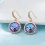 Swarovski Crystal Halo Round Drop Dangle Earrings for Women 14K Gold Plated Hypoallergenic Jewelry Swarovski Crystal Halo Round Drop Dangle Earrings for Women 14K Gold Plated Hypoallergenic Jewelry