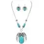 Rosemarie Collections Women’s Statement Teardrop Turquoise with Angel Wings Necklace Earrings Set Rosemarie Collections Women’s Statement Teardrop Turquoise with Angel Wings Necklace Earrings Set