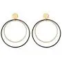 D EXCEED Womens 4 Pairs Large Dangle Drop Earrings Retro Geo Shaped Costume Hoop Dangle Earrings for Women Girls