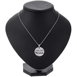 Winssi Mama Wolf Necklace Mama-Baby Necklace Gifts for Family