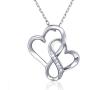 Billie Bijoux Silver Necklaces for Women 925 Sterling Silver Infinity Heart Love Diamond Pendant Neckalce Gift for Women Girls Girlfriends Valentines Day Mothers Day