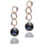 Royal blue Round Europe Crystal Earring, used gold coating the appearance. to elegant and fashion you. Christmas party, feast, dating, daily.