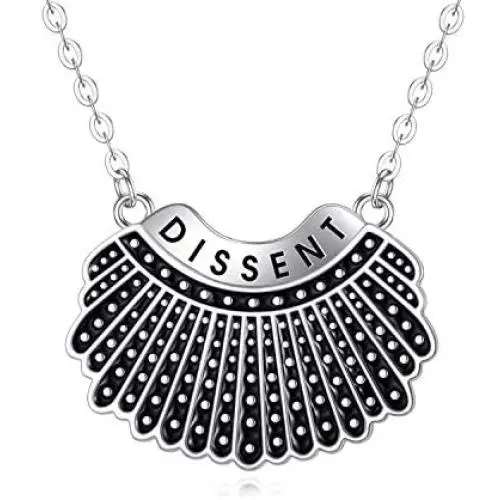 RBG Dissent Pendant Necklace Sterling Silver RBG Necklace Gifts Jewelry for Mothers Women Fans of Ruth Bader Ginsburg RBG Dissent Pendant Necklace Sterling Silver RBG Necklace Gifts Jewelry for Mothers Women Fans of Ruth Bader Ginsburg
