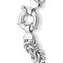 MiaBella 925 Sterling Silver 11mm Textured and Polished Wide Byzantine Link Chain Bracelet for Women, 7, 8 Inch Handmade in Italy