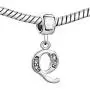Third Time Charm Dangle A-Z Letter Initial Charm Clear Alphabet Beads for Charm Bracelets