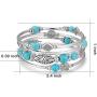 BULINLIN Layered Wrap Bangle Turquoise Bracelet - Bead Bracelet with Natural Agate Stone, Gifts for Women