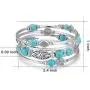 BULINLIN Layered Wrap Bangle Turquoise Bracelet - Bead Bracelet with Natural Agate Stone, Gifts for Women BULINLIN Layered Wrap Bangle Turquoise Bracelet - Bead Bracelet with Natural Agate Stone, Gifts for Women