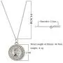 CISHOP Treasure Vintage 18K Special Coin Necklace Sterling Silver Disc Round Circle Pendant Necklace
