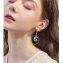 LOYALLOOK 4 Pairs Bohemia Moon and Star Earth Hollow Asymmetric Earrings for Women Crystal Long Drop Dangle Earring Jewelry
