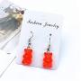 7 Pairs Gummy Bears Earring Set Cute Twinkling Bear Dangle Earring Colorful Resin Candy Cartoon Animal Drop Stud Earring for Women Girls Jewelry
