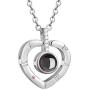 Firsteel 100 Languages I Love You Necklace Loving Memory Collarbone Jewelry for Women