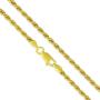 925 Italian Sterling Silver 1mm - 5.5mm Solid Rope Diamond Cut Chain, FREE Microfiber Cloth, Yellow Gold Plated Link Necklace & Bracelet, Giorgio Bergamo