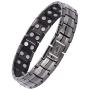 Titanium Magnetic Bracelet,Magnetic Therapy Titanium Magnetic Bracelet for Pain Relief Magnetic Bracelet Men (Gunmetal Gray)