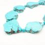 Lii Ji 19'' Big Irregular Shape Blue Simulated Turquoise Howlite Statement Necklace