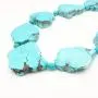 Lii Ji 19'' Big Irregular Shape Blue Simulated Turquoise Howlite Statement Necklace