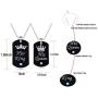 4Pcs Couple Necklace Bracelets Matching Set for Women Men Love Heart Pendant Necklace His & Hers Bracelets Couple Best Gift
