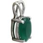 YoTreasure 0.60'' Green Onyx Solid 925 Solid Sterling Silver Chain Pendant