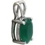 YoTreasure 0.60'' Green Onyx Solid 925 Solid Sterling Silver Chain Pendant YoTreasure 0.60'' Green Onyx Solid 925 Solid Sterling Silver Chain Pendant