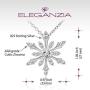 ELEGANZIA Snowflake Necklace for Women Sterling Silver Jewelry Sparkling Cubic Zirconia for Teenage Girls Mom Girlfriend
