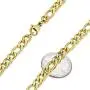 The Bling Factory 7mm 24k Yellow Gold Plated Stainless Steel Flat Figaro Chain Necklace The Bling Factory 7mm 24k Yellow Gold Plated Stainless Steel Flat Figaro Chain Necklace
