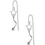 Ball Star Chain Bar Drop Dangle Earrings for Women Teen Girls 925 Sterling Silver Cartilage Hypoallergenic Threader Cute Pentagram Dangly Earring Jewelry for Holiday Birthday Valentine Gift