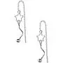Ball Star Chain Bar Drop Dangle Earrings for Women Teen Girls 925 Sterling Silver Cartilage Hypoallergenic Threader Cute Pentagram Dangly Earring Jewelry for Holiday Birthday Valentine Gift