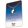Wolf Ying Yang Necklace – Friendship, Love, and Balance Pendant – Cute Silver Charm with Message Card