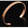 XuRiLai A True Friendship is a Journey Without an end Womany Cuff Bracelet Positive Message Cuff Bracelet for Women and Girls Jewelry Gifts(Rose Golden)