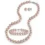 THE PEARL SOURCE 14K Gold 8-9mm AAAA Quality Round Pink Freshwater Cultured Pearl Necklace, Bracelet & Earrings Set in 18'' Princess Length for Women THE PEARL SOURCE 14K Gold 8-9mm AAAA Quality Round Pink Freshwater Cultured Pearl Necklace, Bracelet & Earrings Set in 18'' Princess Length for Women