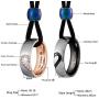 Aienid Couples Necklace for Him and Her Mens Necklace Gold Women Stainless Steel Ring Pendant Heart Wedding Set