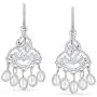 Bali Style White Freshwater Cultured Pearl Boho Filigree Dangle Chandelier Earrings For Women Teen 925 Sterling Silver Bali Style White Freshwater Cultured Pearl Boho Filigree Dangle Chandelier Earrings For Women Teen 925 Sterling Silver