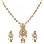 Tarinika Mara Gold-Plated Indian Jewelry Set with Necklace and Earrings - White Red Tarinika Mara Gold-Plated Indian Jewelry Set with Necklace and Earrings - White Red