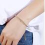 Celeste 18k Gold Filled Box Chain Adjustable Crystal Rhinestone 3mm Bracelet Bangles Adjustable Zirconia Tennis Bracelet