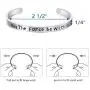 LParkin May The Force Be with You Cuff Bracelet Stainless Steel High Polished Finish Cuff Bracelet Men Women LParkin May The Force Be with You Cuff Bracelet Stainless Steel High Polished Finish Cuff Bracelet Men Women