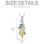 AOBOCO Phoenix Necklace Sterling Silver with Austria Crystal, Birthday Anniversary Gift for Women Wife