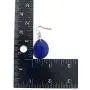 Tagua Earrings in Blue, Vegetable Ivory Dangle Earrings TAG272, Organic Earrings, Tagua Earrings Royal Blue