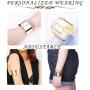 Hanpabum Statement Choker Necklace Open Upper Arm Band and Cuff Bracelets Set for Women Girls Gold Tone Wristband Women Jewelry Set Adjustable