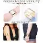 Hanpabum Statement Choker Necklace Open Upper Arm Band and Cuff Bracelets Set for Women Girls Gold Tone Wristband Women Jewelry Set Adjustable