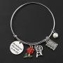Sleeping Beauty Gift Once Upon A Time Fairy Tale Movie Theme Jewelry She Believed She Could So She Did Sleeping Beauty Charms Bracelet for Daughter Niece Best Friend
