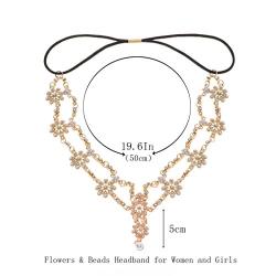 Simsly Head Chains Jewelry with Pendant Gold Headpiece for Women and Girls FV-060