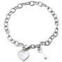 Link Bracelet Women,Adjustable Heart Link Bracelets Ladies Stainless Steel Bracelet for Girlfriend Birthday Mothers Day gifts