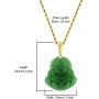Smiling Laughing Buddha Green Jade Pendant Necklace Rope Chain Genuine Certified Grade A Jadeite Jade Hand Crafted, Jade Neckalce, 14k Gold Filled Buddha necklace, Jade Medallion